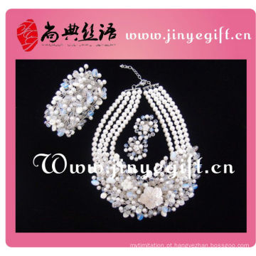 Design Specialy Novo Inspirado Big Pearl Necklace Set